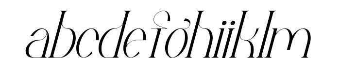 Relyagih Italic Font LOWERCASE
