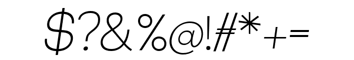 Remark ExtraLight_Italic Font OTHER CHARS