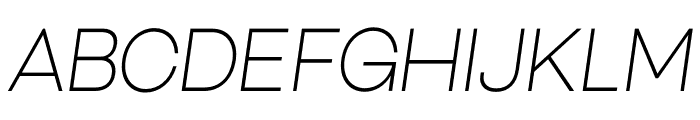 Remark ExtraLight_Italic Font UPPERCASE