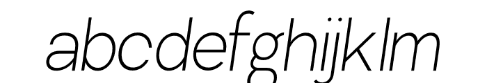 Remark ExtraLight_Italic Font LOWERCASE