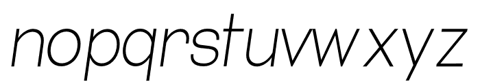 Remark ExtraLight_Italic Font LOWERCASE