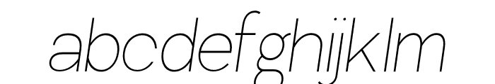 Remark Thin_Italic Font LOWERCASE