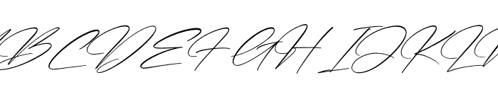 Rembulan Signature Italic Font UPPERCASE