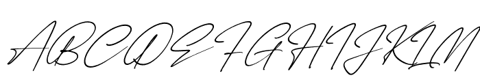 Renattha Signate Italic Font UPPERCASE