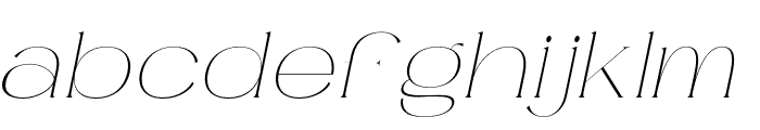Rengard-Italic Font LOWERCASE