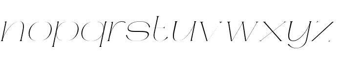 Rengard-Italic Font LOWERCASE