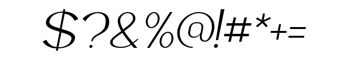 Retrive Light Italic Font OTHER CHARS