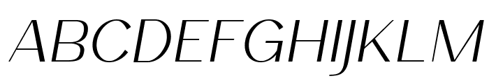 Retrive Light Italic Font UPPERCASE