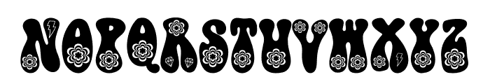 Retro Flower Font UPPERCASE