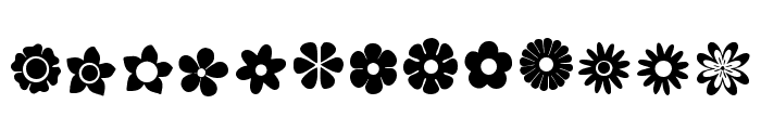 Retro Flowers Regular Font LOWERCASE