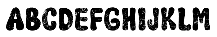 Retro Fruit Grunge Font UPPERCASE