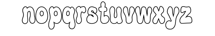 Retro Groovy Outline Font LOWERCASE