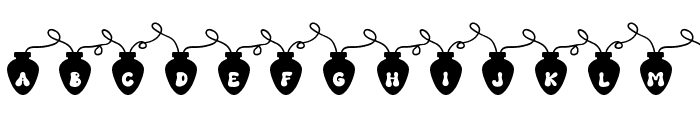 Retro Light Xmas Font UPPERCASE