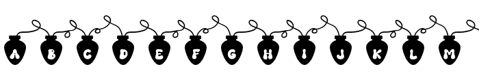 Retro Light Xmas Font LOWERCASE