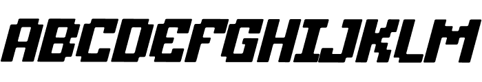 Retro Pixel Italic Font UPPERCASE