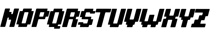 Retro Pixel Italic Font UPPERCASE