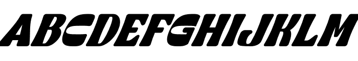 Retro Popline Italic Font UPPERCASE