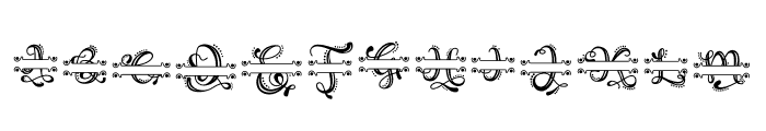 Retro Round Monogram Style Font LOWERCASE