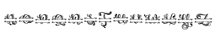Retro Round Monogram Style Font LOWERCASE