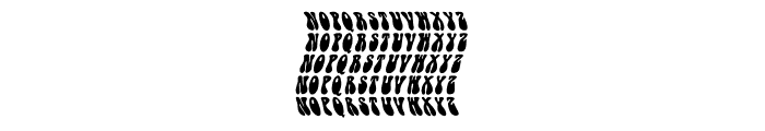 Retrogroove Stacked Font UPPERCASE