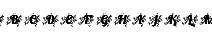Retroking Monogram Flower Font UPPERCASE