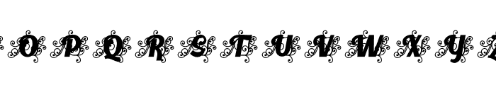 Retroking Monogram Flower Font UPPERCASE