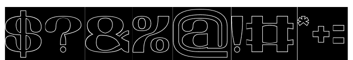Retrospective-Hollow-Inverse Font OTHER CHARS