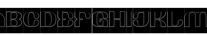 Retrospective-Hollow-Inverse Font UPPERCASE