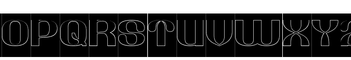 Retrospective-Hollow-Inverse Font UPPERCASE