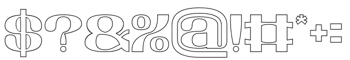 Retrospective-Hollow Font OTHER CHARS