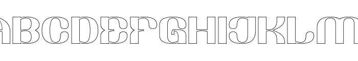 Retrospective-Hollow Font UPPERCASE
