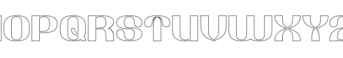 Retrospective-Hollow Font UPPERCASE