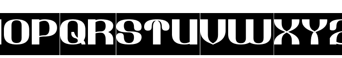 Retrospective-Inverse Font UPPERCASE