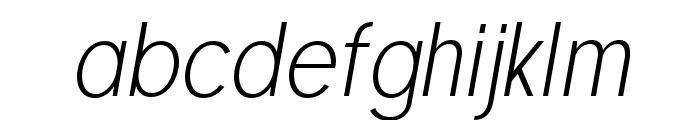 Retroyal-LightItalic Font LOWERCASE