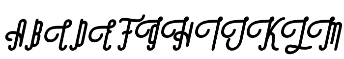 Revolage Script Oblique Font UPPERCASE