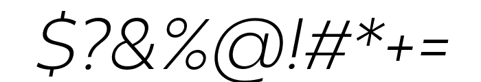 Revolin-ThinItalic Font OTHER CHARS