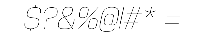 Reznik UltraLight Italic Font OTHER CHARS