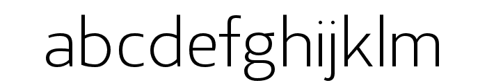 Rhumb ExtraLight Font LOWERCASE