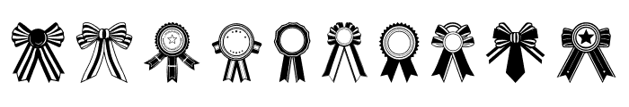 Ribbon Badge Regular Font OTHER CHARS