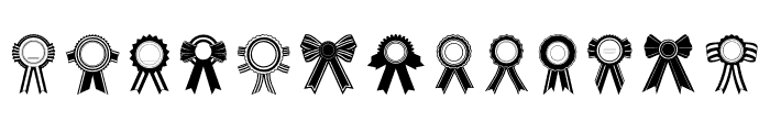 Ribbon Badge Regular Font LOWERCASE