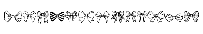 Ribbon Bow Font UPPERCASE