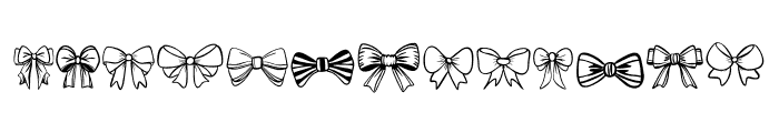 Ribbon Bow Font UPPERCASE