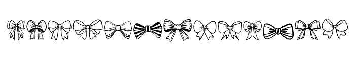 Ribbon Bow Font LOWERCASE