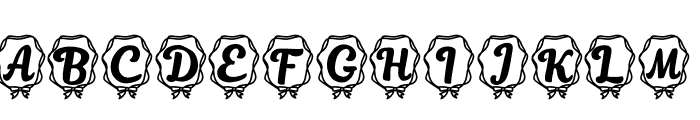 Ribbon Frame Font UPPERCASE