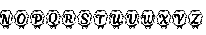 Ribbon Frame Font UPPERCASE