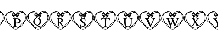 Ribbon Heart Font UPPERCASE