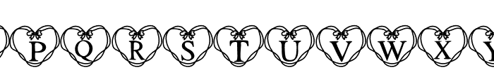 Ribbon Heart Font LOWERCASE