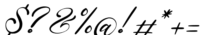 Ricadya Italic Font OTHER CHARS