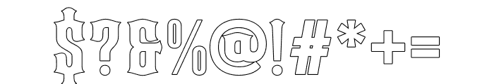 Richerson Outline Font OTHER CHARS