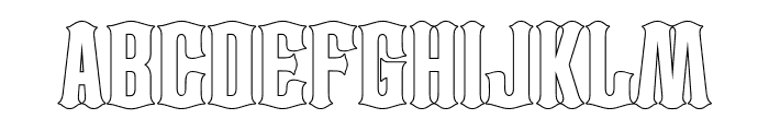 Richerson Outline Font UPPERCASE